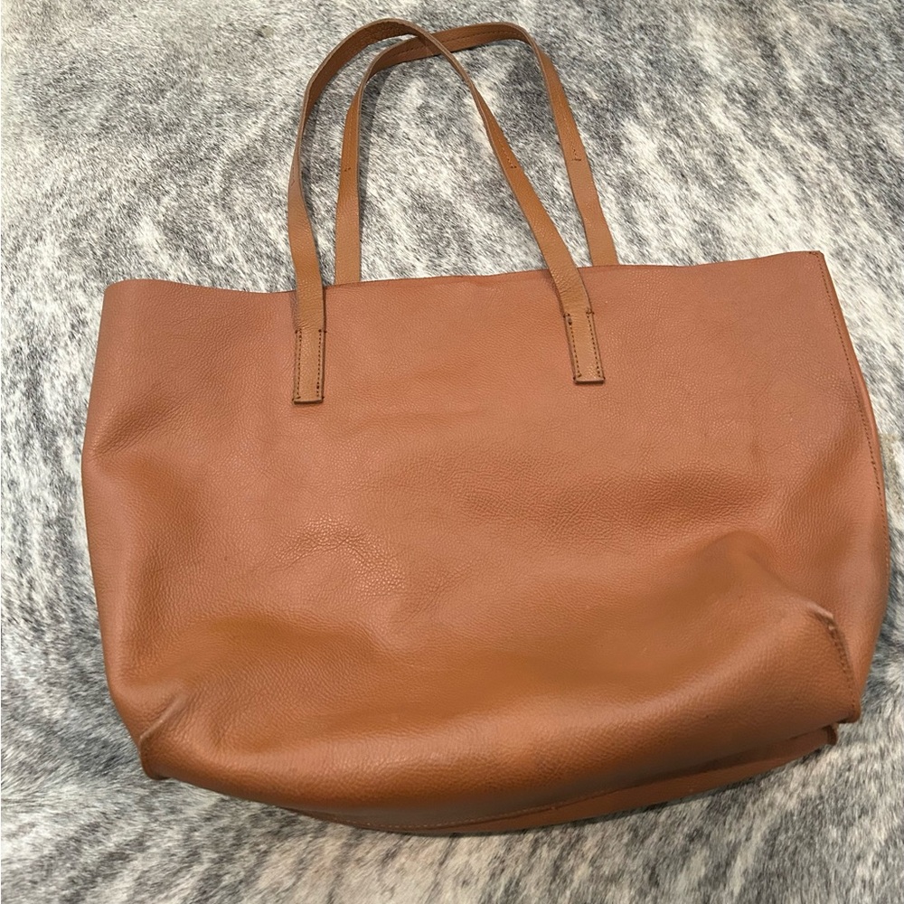 Mark & Graham Camel Leather Tote Bag